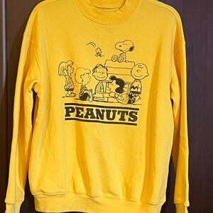 Peanuts Yellow Sweatshirt with Characters